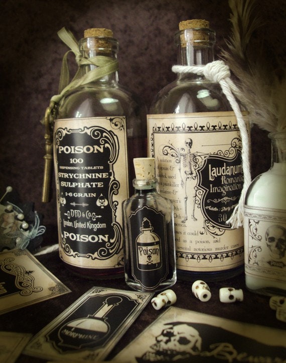 Highly Poisonous Apothecary Stickers Part 1 of 3