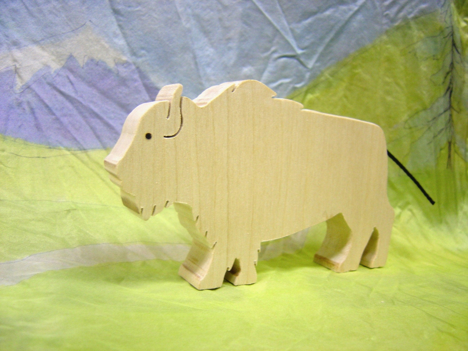 Buffalo / Bison wooden toy