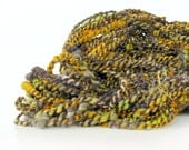 Wool Yarn-Hand Dyed-Merino Yarn- Handspun Plyed- Art Yarn The Loquat Tree 76 yards