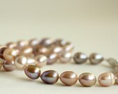 Hand knotted pearls with pond slime effect