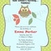 Look Whooo's Having a Birthday Custom Digital Owl Invitation -Girl Orange Lime Green Pink Blue Brown Grey Flower Baby Shower - 5 Designs