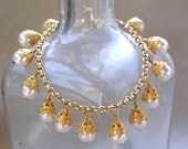 White Pearl Dangle Bracelet