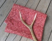Tribal Baby Quilt Kids bedding /  Chevron Geometric Rust Red Brown with Organic Cotton for Baby Boys and Girls (Ready to Ship)