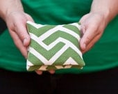 Balsam Sachets with Chevron Green Linen SET of 2 - Modern Eco friendly Aroma for Fall Winter Home Decor and Hostess Favours (Gift Under 25)