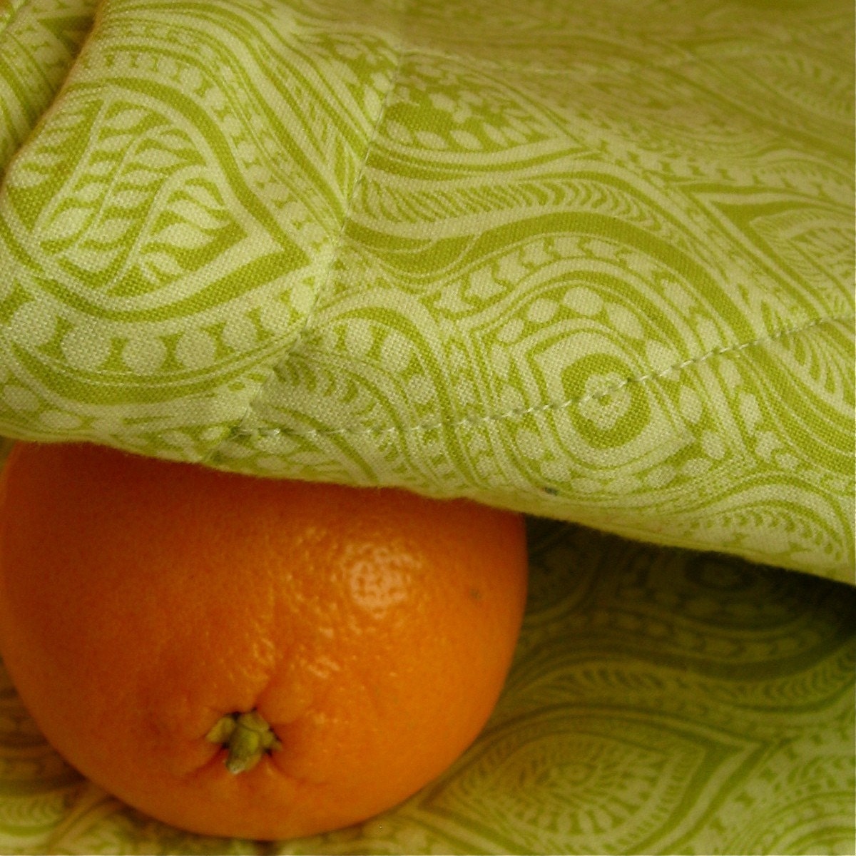 Organic Quilt in LIME GREEN, Mat for Naps/Changing/Play - LAST one available