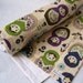 eco organic baby quilt and toddler bedding / Japanese matryoshka dolls in blue, green and purple
