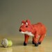 trio of acorns with red fox animal miniature needle felted woodland decor / instant collection