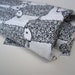 sheep organic baby quilt with black white lambs / handmade eco friendly (limited edition)