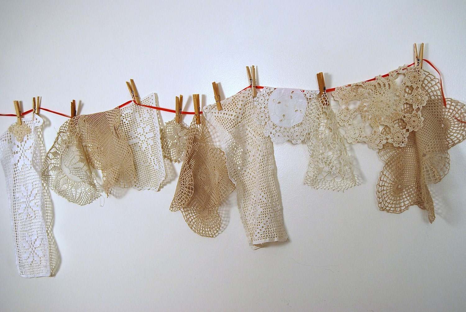White and Antique Doilies