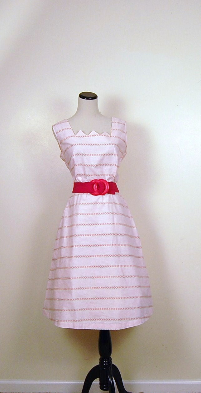 1960s Rockabilly Peppermint Pink Dress