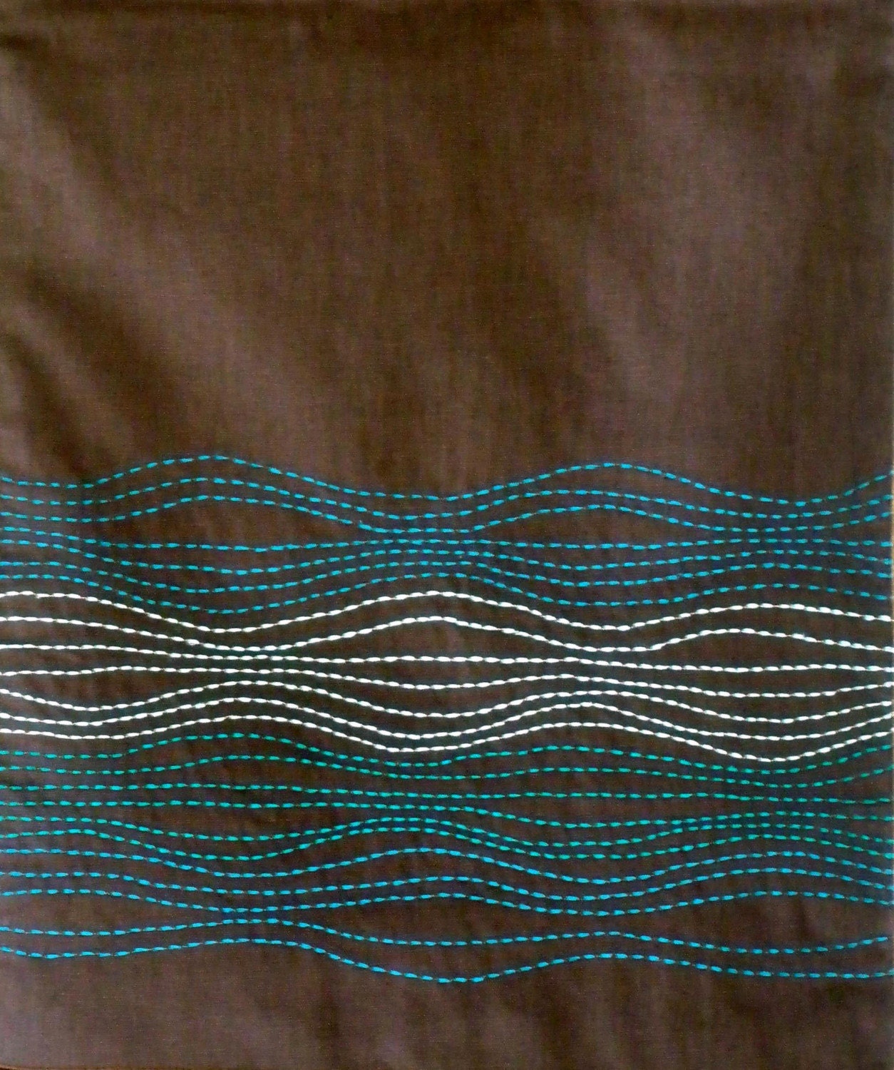 Reserve for NissaClothing - Waves Embroidery Table Runner