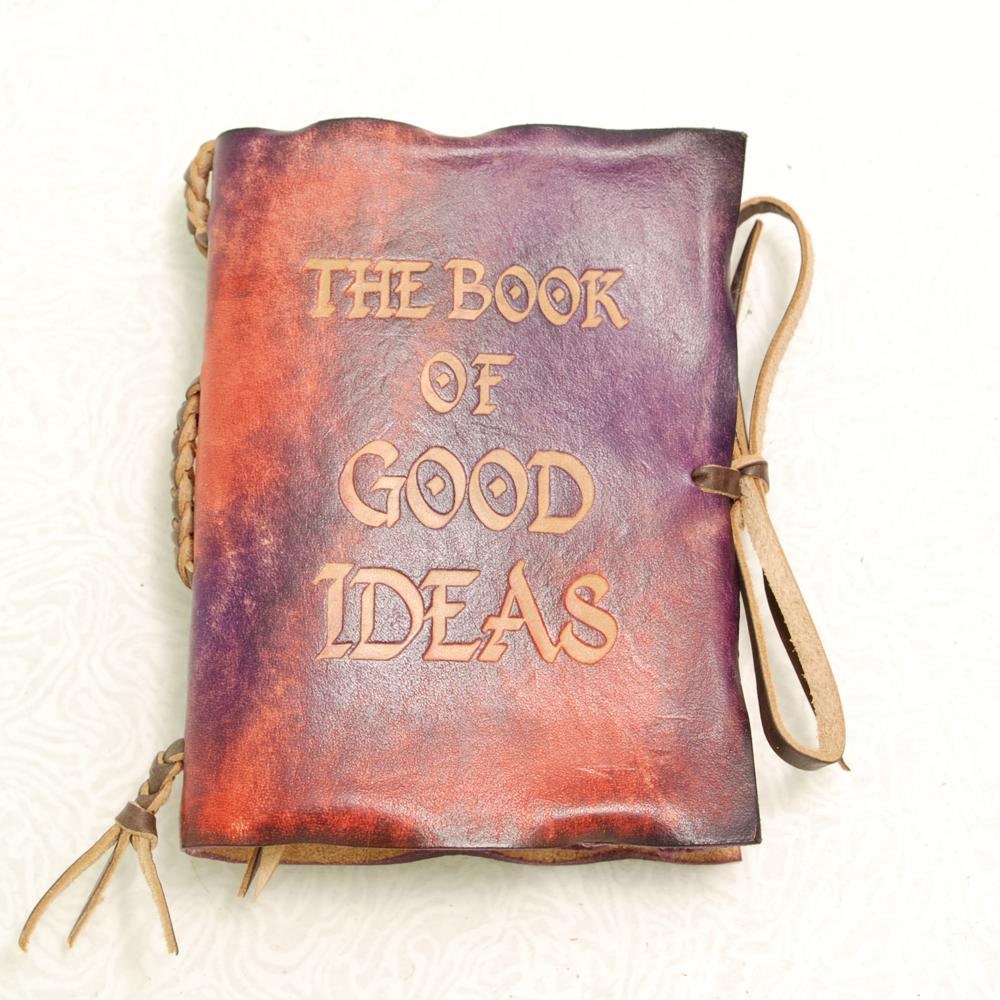 Colorful Book of Good Ideas.Leather Journal.