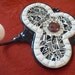 Mosaic Wall Hook in Black and White Cloverleaf Design