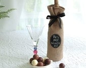 Burlap gift bag to personalize over and over again- suggested by FOOD & WINE magazine