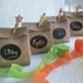 Burlap Gift Bags with Chalk Cloth labels to customize over and over again - Set of Four
