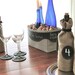 Set of 8 Jute Burlap Wine Bottle Bags to Custom Label over and over again