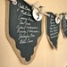 Set of 12 Wedding Banners ... Seating Chart ... Bunting ... Burlap and Chalk Cloth Pennants to Customize again and again - Set of 12