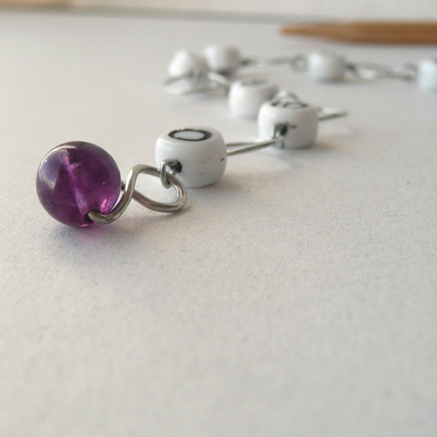 Amethyst Number Chain Knitting Row Counter