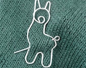 Sterling Silver Albert Alpaca Marker Buddy Shawl Pin