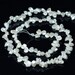 BRIGHT SILVERY IVORY WHITE KEISHI PEARL 6mm SUPER LUSTRE TOP DRILLED DANCING PETALS - FULL STRAND 15 inch