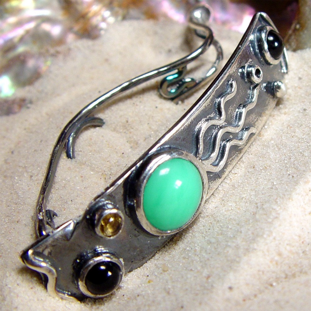 Sterling Silver Hair Barrette by TheGlassCrafter on Etsy