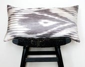 IKAT Linen and Silk Cushion Cover 63 x 34 cm
