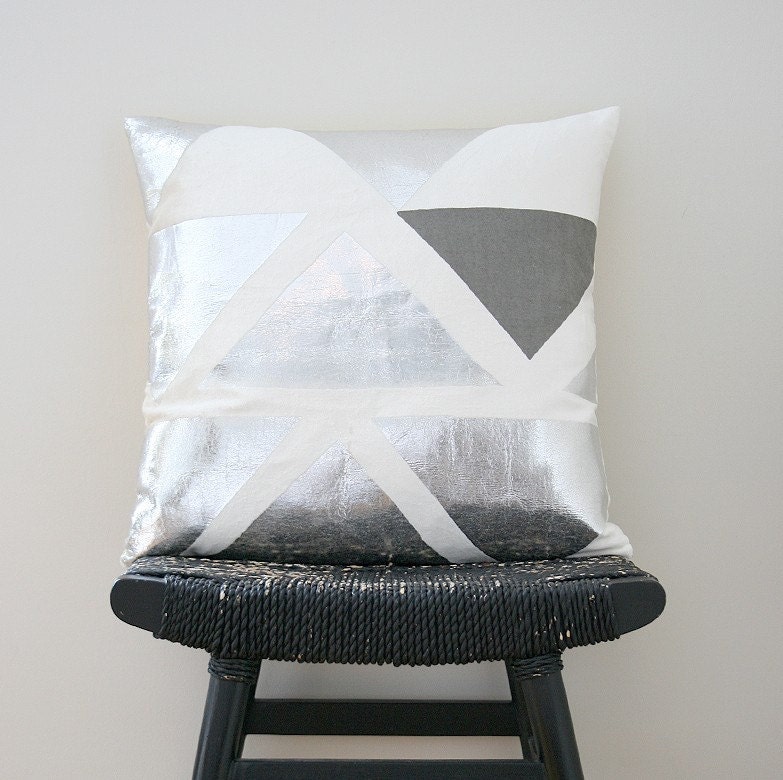 TRIANGLES Throw Pillow, Cushion Cover, 45 x 45 cm, 18 inch