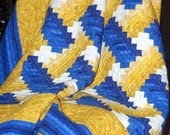 Blue,Yellow Lattice Quilt