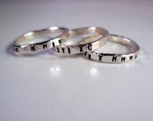 ONE 2mm  fine silver stacking ring- hand stamped with your choice of phrase-words personalized stacker ring.  Priority  mail