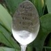 Vintage teaspoon garden marker stop and smell the roses hand stamped ready-to-ship gift