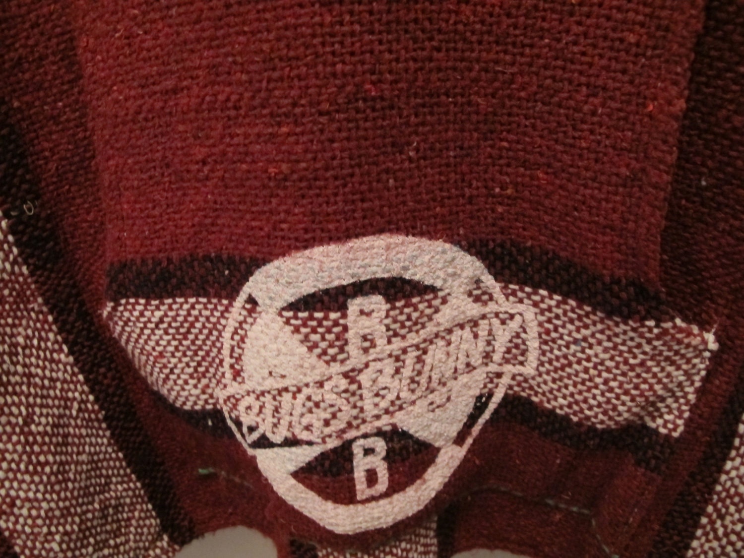 Loony Tunes Hip Hop Baja Drug Rug Maroon and White Stripe