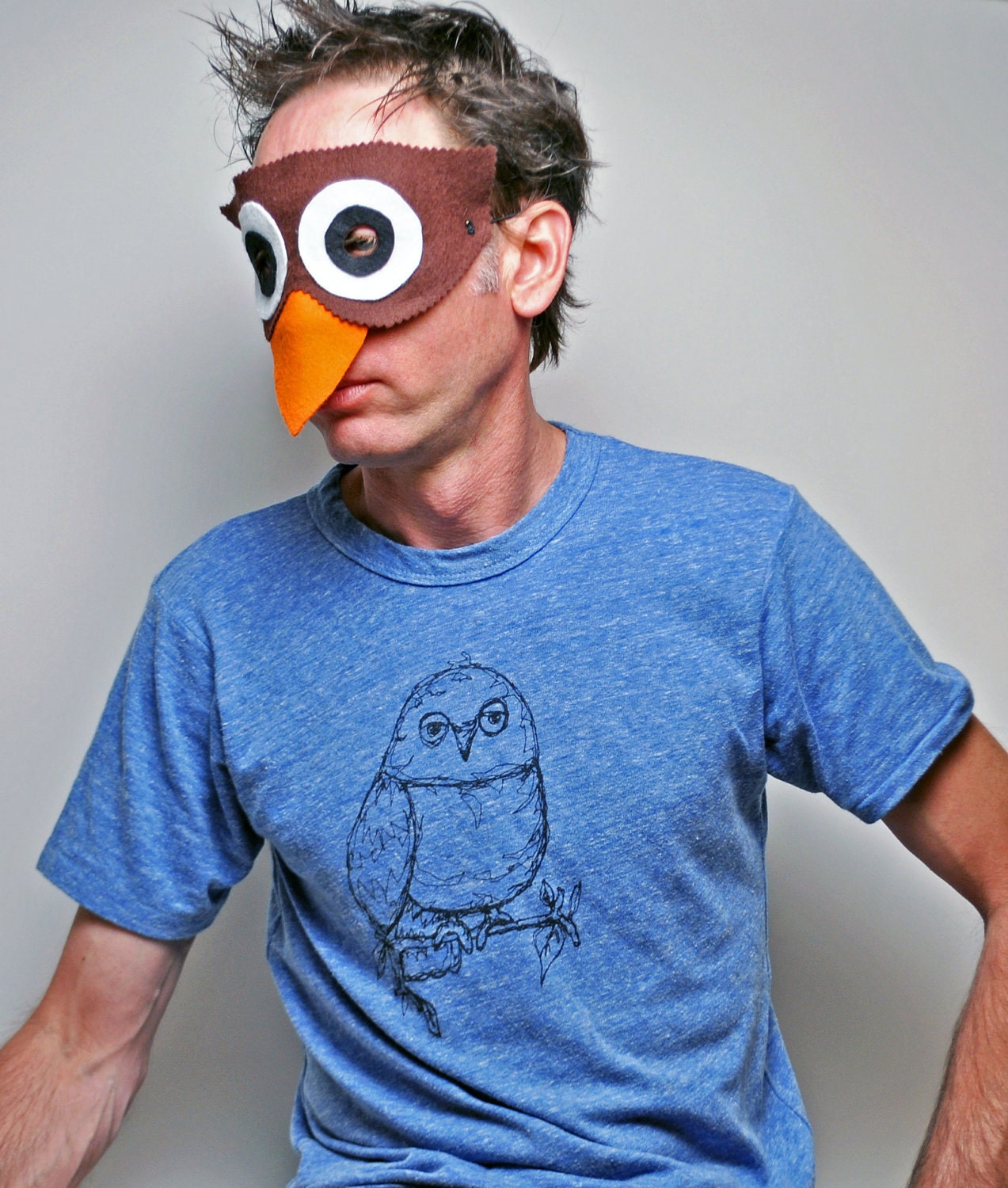 Owl Tee in Eco-Royal - Unisex
