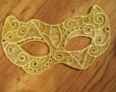 Gold Metallic Lace Mask