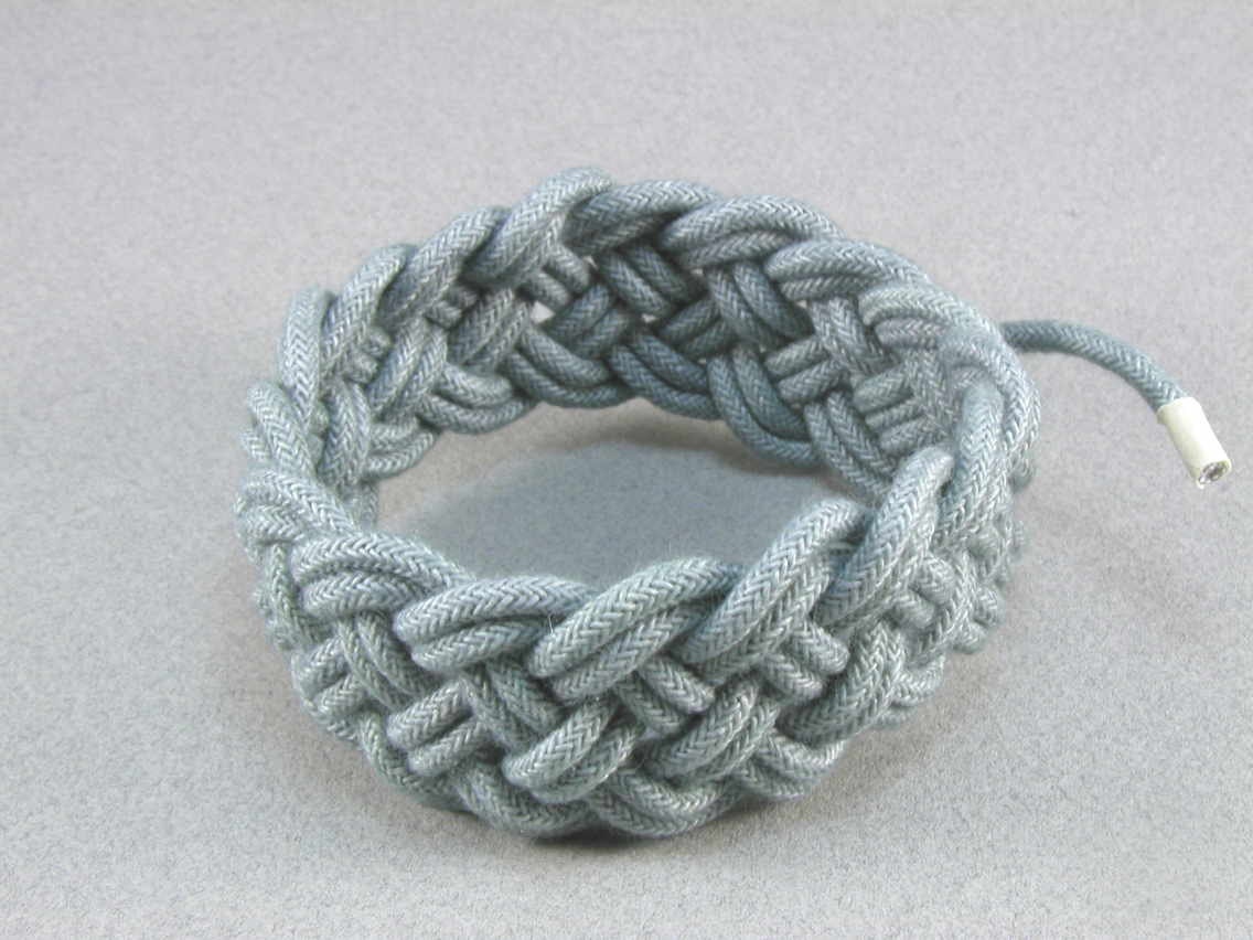 grey BASIC turks head sailor knot bracelet adjustable size 1359 - WhatKnotShop