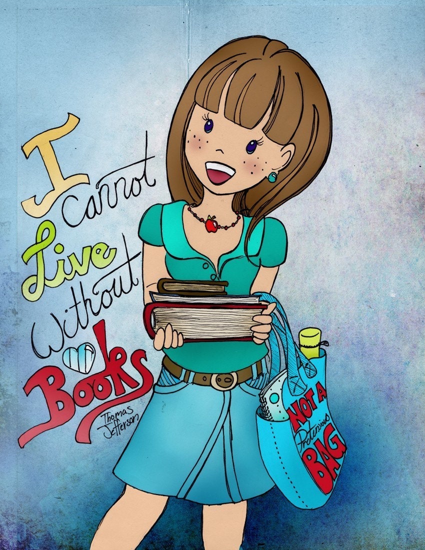 Print  - Books Are Life - 8x10