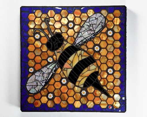 Bumble Bee Mosaic - Wall hanging