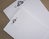 Oak Leaf Acorn Personalized Note Pad  Woodland Forest Monogrammed Notepads set Two