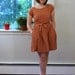 vintage inspired cocktail dress- dark blue and cream gingham