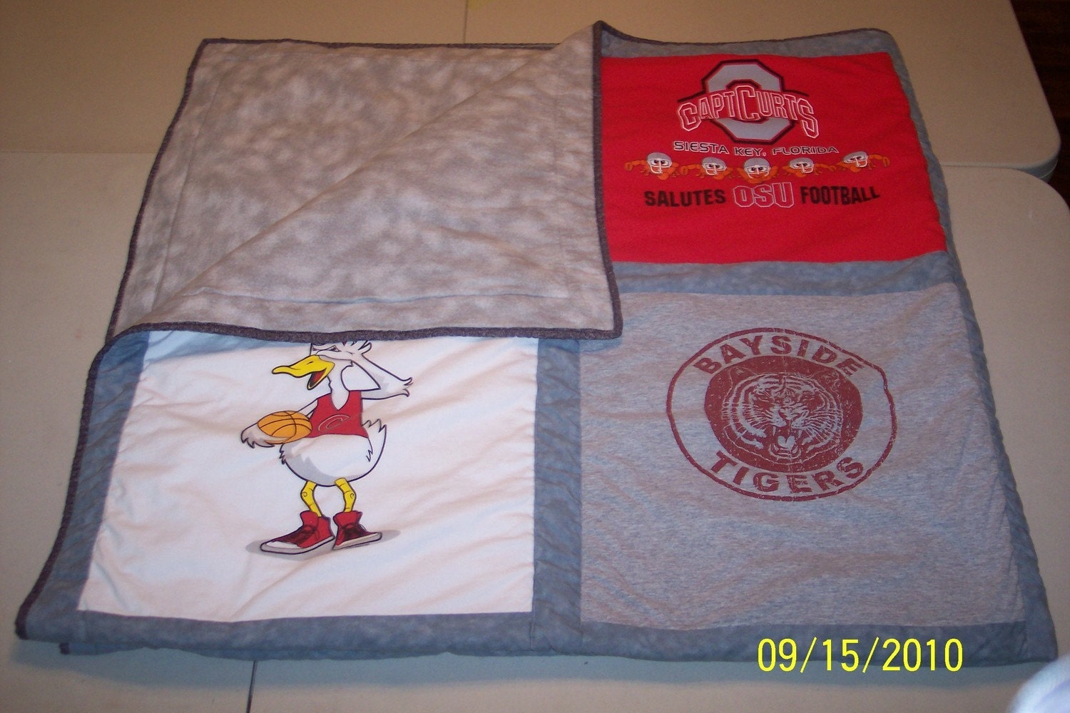 Memory Quilt out of 16 of Your Old Tshirts- Recycle and Go Green