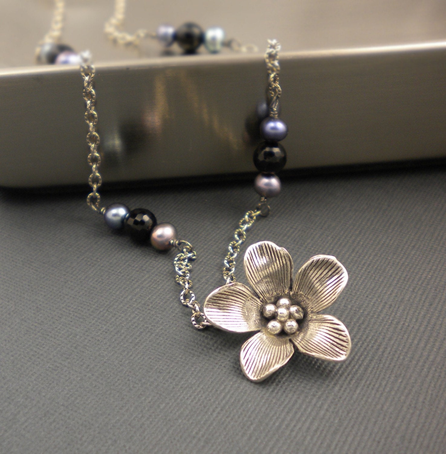 Steel Magnolia Necklace