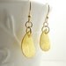 Gold Brushed Petal Earrings