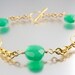 SALE Green Onyx Circle Link Bracelet NOW 25 from 50