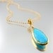Turquoise Bezel Teardrop Necklace