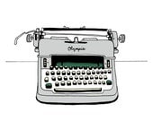 Olympia Typewriter print
