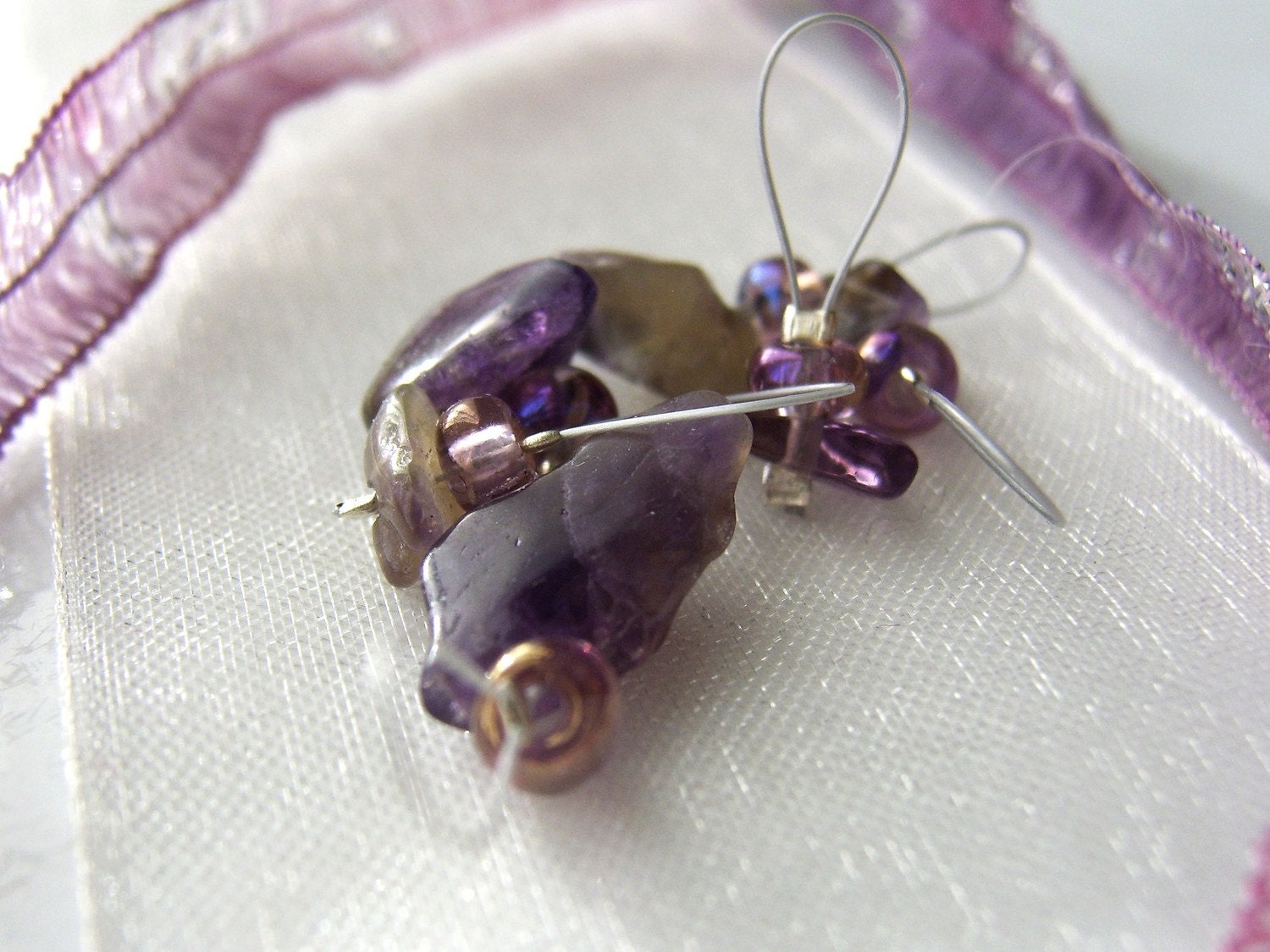 SALE - Purple Mountain Majesties - Six Snag Free Stitch Markers - Fits Up To 4.25 mm (6 US)