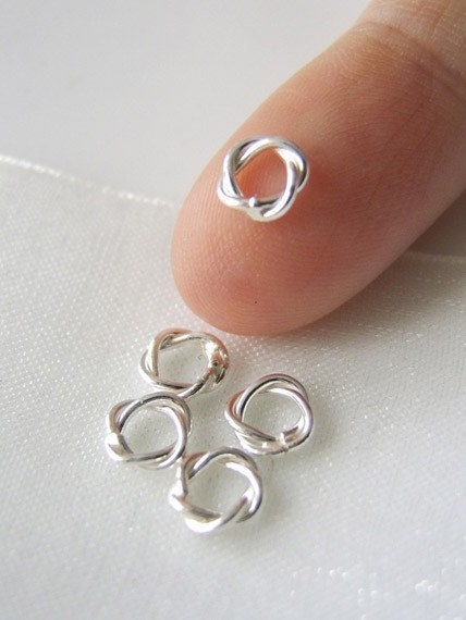 To Please The Moon - Five Sock and Lace Sterling Silver Stitch Markers with Holder - Fits Up To 3.25 mm (3 US) - Open Edition
