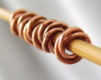 The Sunset Caught Me - Five Copper Stitch Markers - Fits Up To 4.25 mm (6 US) - Open Edition