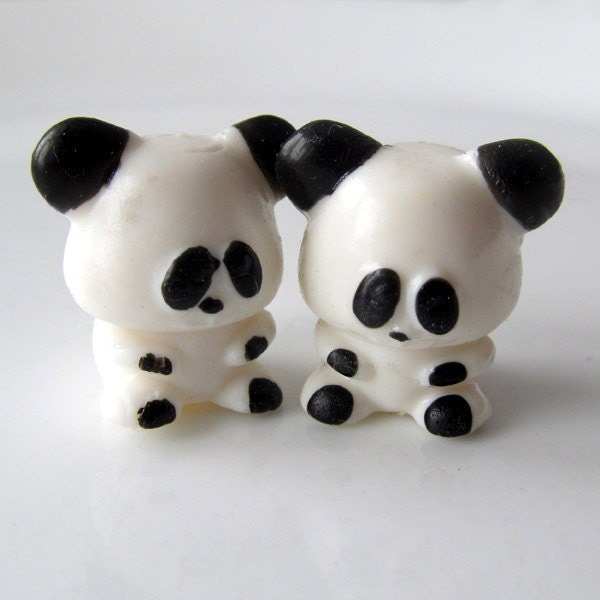 Why So Blue, Panda Bear - Needle Buddies - Small Sock Size Double Pointed Needle DPN Holders