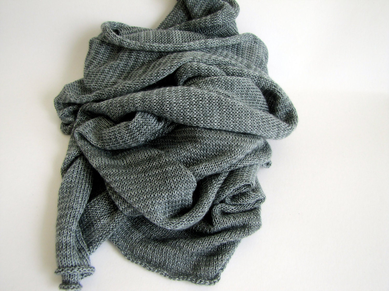 Long Cashmere/Silk Striped Scarf