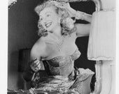 Vintage Sexy  Pinup PHOTO Of Burlesque Star Getting Dressed